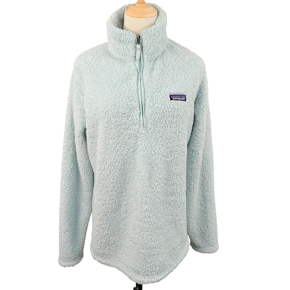 Patagonia Womens L Los Gatos Quarter Zip Fleece Arctic Blue‎ Gorpcore Synchilla